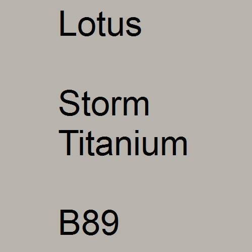 Lotus, Storm Titanium, B89.